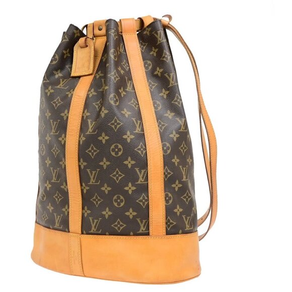 LOUIS VUITTON LV Randonnee GM Shoulder Bag Monogram Leather Brown - Picture 1 of 16